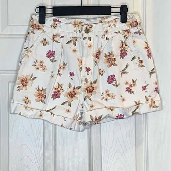 American Eagle Mom Shorts Floral Rolled Cuff Size 4 - Picture 3 of 9